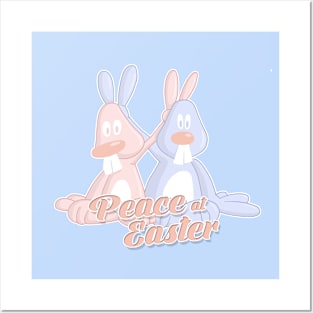 Peace At Easter Rabbits Posters and Art